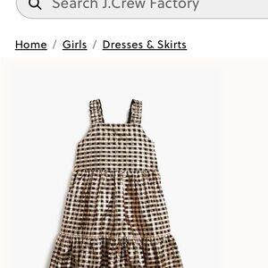 J. Crew Factory Kids Plaid Dress - Black and White